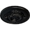 Ekena Millwork Monique Ceiling Medallion (Fits Canopies up to 3 3/4"), Hand-Painted Jet Black, 13 3/4"OD x 1"P CM13MOBLF - alternate 2